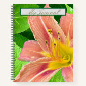 Die inspiriert Blume mit Blätter Notebook/ Journal Notizblock (Vorderseite)