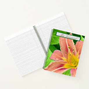 Die inspiriert Blume mit Blätter Notebook/ Journal Notizblock