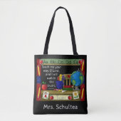 Die inspirierter Lehrer-personalisierte Tasche (Vorderseite)