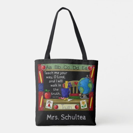Die inspirierter Lehrer-personalisierte Tasche (Rückseite)