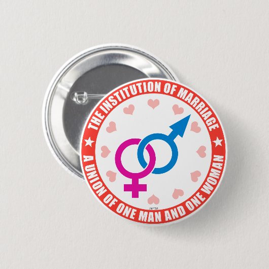 Die Institution der Ehe Button (Vorne & Hinten)