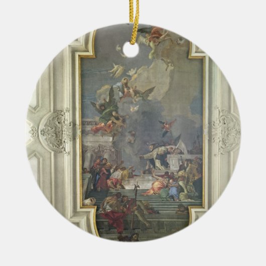 Die Institution des Rosenbeetes durch St Dominic Keramikornament (Vorne)