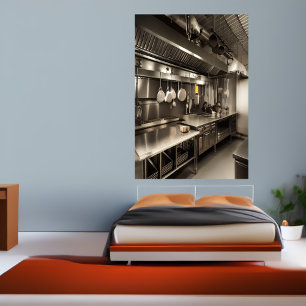 Die institutionelle Küche   AI Art Poster