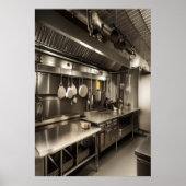 Die institutionelle Küche | AI Art Poster (Vorne)