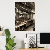 Die institutionelle Küche | AI Art Poster (Heimbüro)