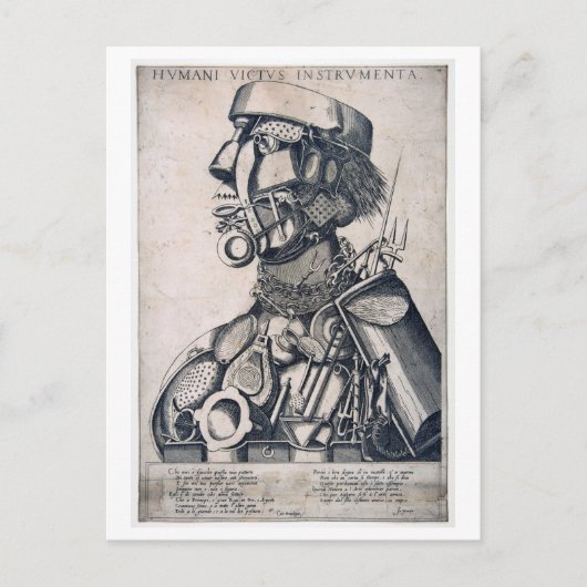 Die Instrumente der menschlichen Trägheit, Arcimbo Postkarte (Vorderseite)