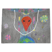 Die Interaktion UFO-Erd-und alien-große Große Geschenktüte (Vorderseite)