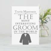 Die interessanteste Groom Bachelor Party lädt ein Einladung (Stehend Vorderseite)