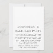 Die interessanteste Groom Bachelor Party lädt ein Einladung (Rückseite)