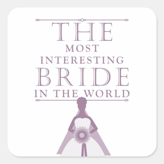 Die interessantesten Bride Bachelorette Sticker (Vorderseite)