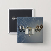 Die Internationale Raumstation fällt zurück Button (Vorne & Hinten)