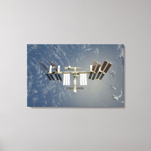 Die Internationale Raumstation fällt zurück Leinwanddruck (Vorderseite)