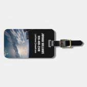 Die Internationale Raumstation über dem Atlantik Gepäckanhänger (Vorderseite horizontal)