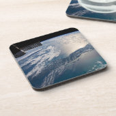 Die Internationale Raumstation über dem Atlantik Getränkeuntersetzer (Linke Seite)