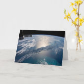 Die Internationale Raumstation über dem Atlantik Karte (Gelbe Blume)