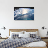Die Internationale Raumstation über dem Atlantik Leinwanddruck (Insitu (Schlafzimmer))