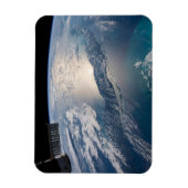 Die Internationale Raumstation über dem Atlantik Magnet (Vertikal)