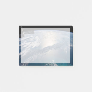 Die Internationale Raumstation über dem Atlantik Post-it Klebezettel