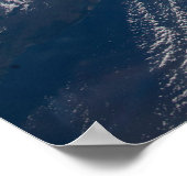 Die Internationale Raumstation über dem Atlantik Poster (Ecke)