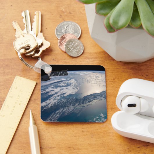 Die Internationale Raumstation über dem Atlantik Schlüsselanhänger (Schreibtisch)