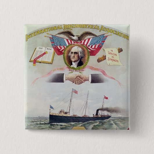 Die internationalen Vereinigung der Hafenarbeiter Button (Vorderseite)