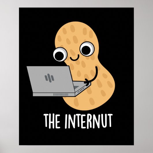 Die Internet-Funny Internet Peanut Pun Dark BG Poster (Vorne)