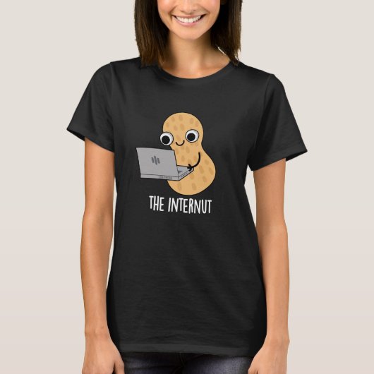 Die Internet-Funny Internet Peanut Pun Dark BG T-Shirt (Vorderseite)
