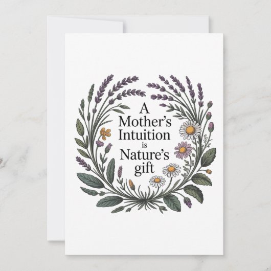 Die Intuition einer Mutter ist das Geschenk der Na (Vorderseite)