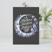 Die Intuition einer Mutter ist das Geschenk der Na Dankeskarte (Stehend Vorderseite)