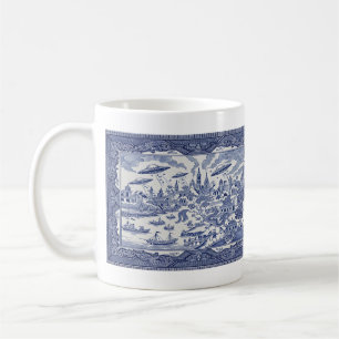 Die Invasion von Weidenrücken - Blaues Weiden-Tass Kaffeetasse
