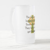 Die Iren gaben den Schotten Bagpipe - irisches Zit Mattglas Bierglas (Vorderseite Links)