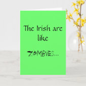 Die Iren sind wie Zombies… Karte (Gelbe Blume)