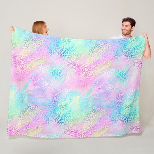 Die Iridescent Leopard Serie Design 10 Fleecedecke (Beispiel)