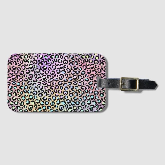 Die Iridescent Leopard Serie Design 6 Gepäckanhänger (Vorderseite (Horizontal))