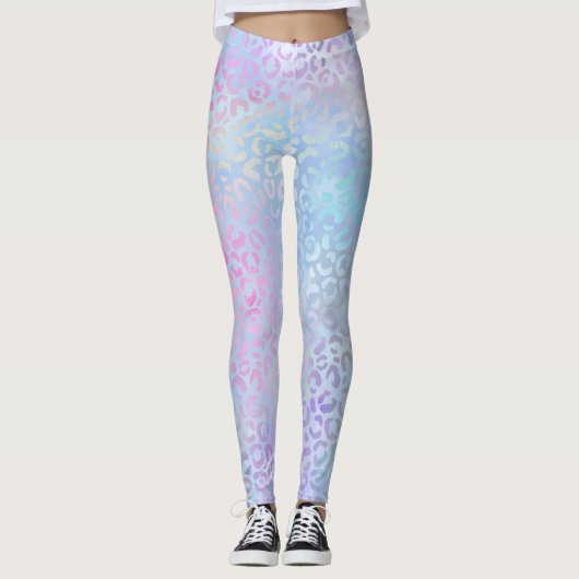 Die Iridescent Leopard Serie Design 9 Leggings (Vorderseite)