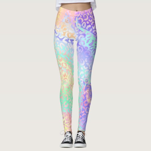 Die iridierende Leopard-Serie Design 3 Leggings (Vorderseite)