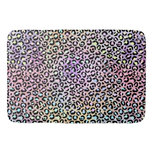 Die iridierende Leopard-Serie Design 6 Badematte (Vorderseite)