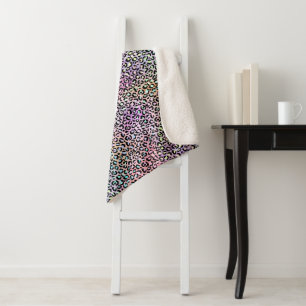 Die iridierende Leopard-Serie Design 6 Sherpadecke