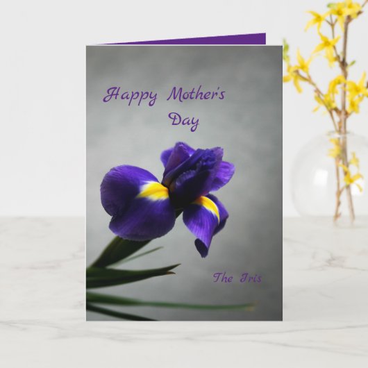 Die Iris-Muttertagskarte Karte (Gelbe Blume)