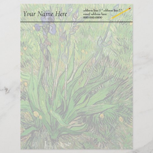 Die Iris von Van Gogh Briefkopf (Vorderseite)