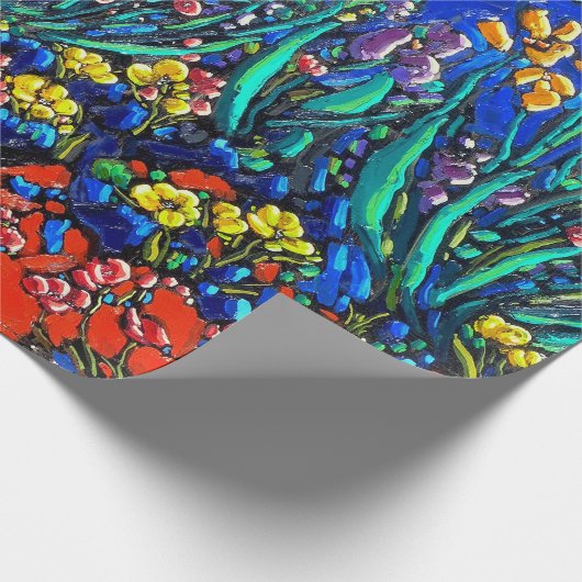 Die Iris von Van- GoghPackpapier Geschenkpapier (Ecke)