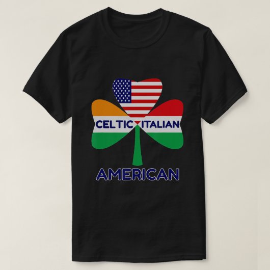 Die irische amerikanische Flagge und das keltische T-Shirt (Design vorne)