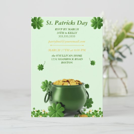 Die irische Einladung des Patricks mit Goldtopf (Stehend Vorderseite)