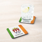 Die irische Flagge DeBryan Getränkeuntersetzer (Rechte Seite)