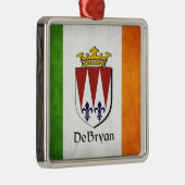 Die irische Flagge DeBryan Silbernes Ornament (Rechts)