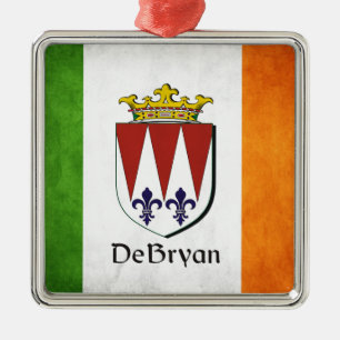 Die irische Flagge DeBryan Silbernes Ornament