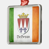 Die irische Flagge DeBryan Silbernes Ornament (Links)