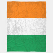 Die irische Flagge - ein Tapisserie des irischen E Fleecedecke (Vorderseite)