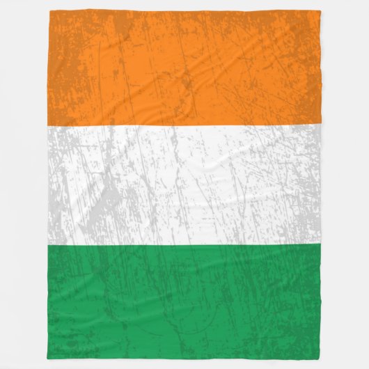 Die irische Flagge - ein Tapisserie des irischen E Fleecedecke (Vorderseite)