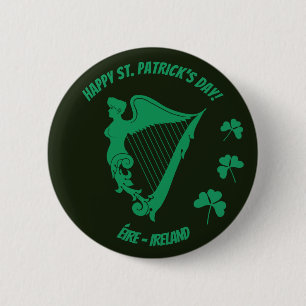Die irische Harfe - ein Symbol Irlands Button